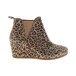 Toms Kelsey style leopard print ankle boots